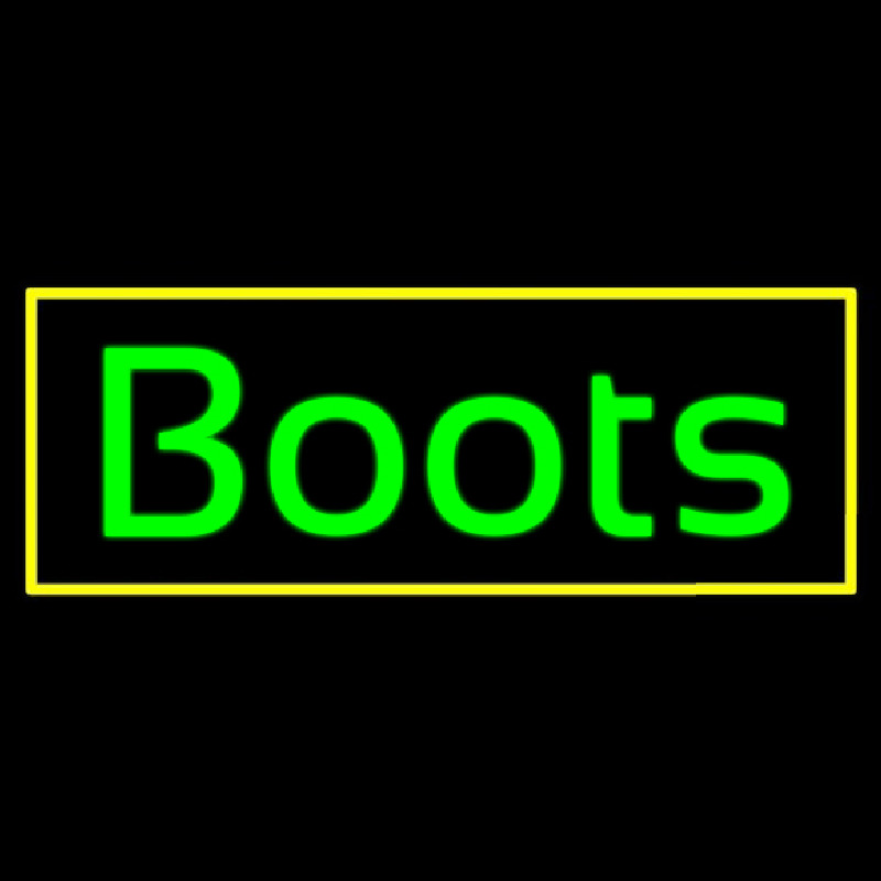 Cursive Boots Neon Sign
