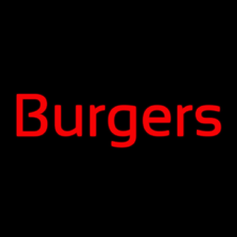 Cursive Burgers Neon Sign