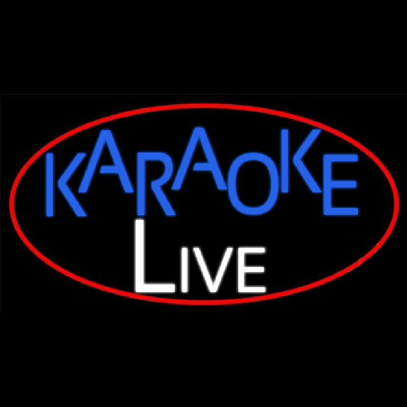 Cursive Karaoke Live Neon Sign