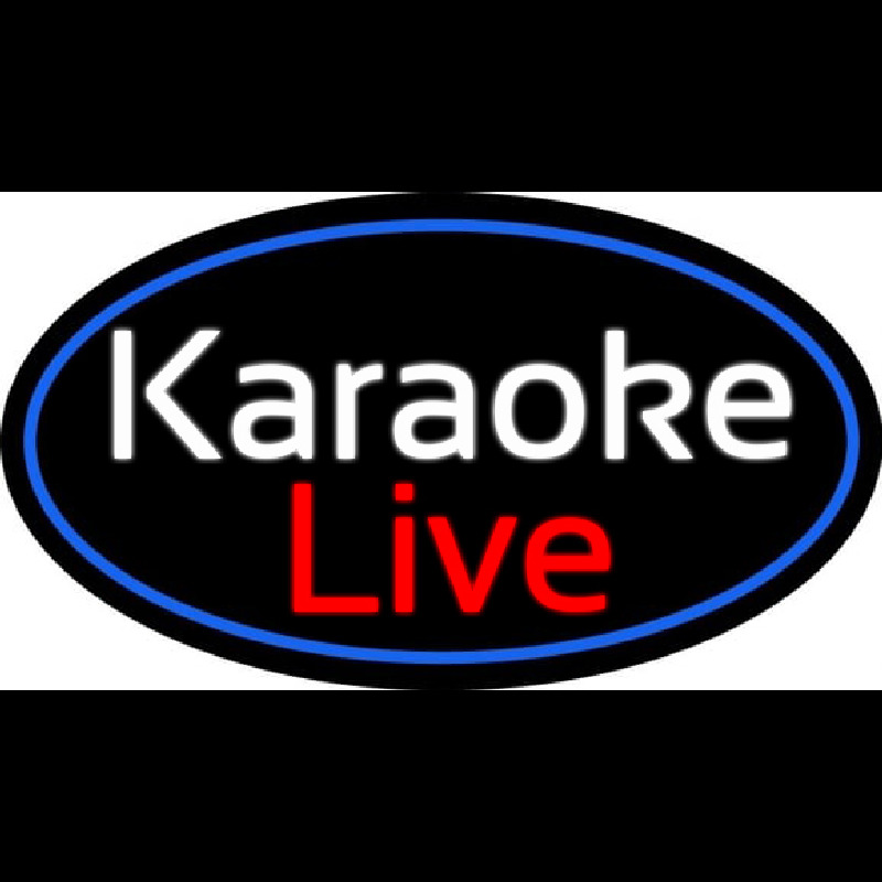 Cursive Karaoke Live Neon Sign