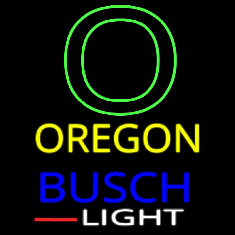 Custom Oregon Wings With Busch Light Real Neon Glass Tube Neon Sign