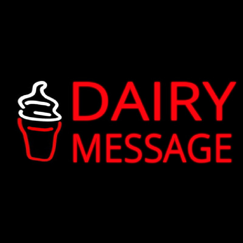 Custom Red Dairy Neon Sign