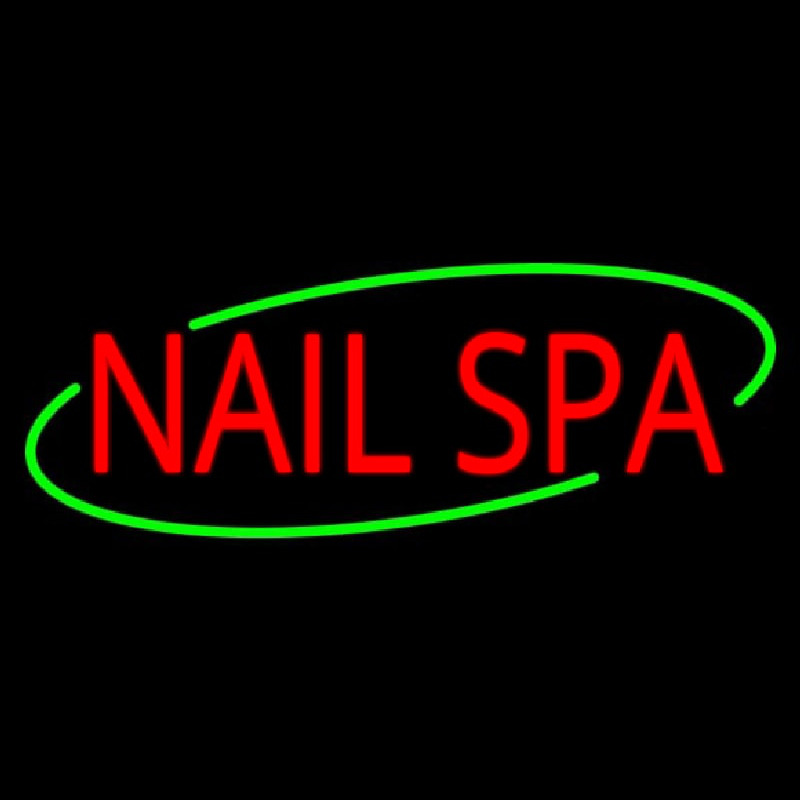 Deco Style Red Nails Spa Neon Sign