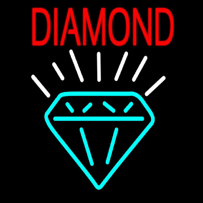 Diamond With Logo Neon Sign