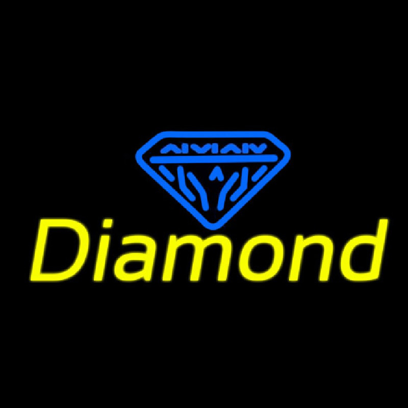 Diamond Yellow Blue Logo Neon Sign