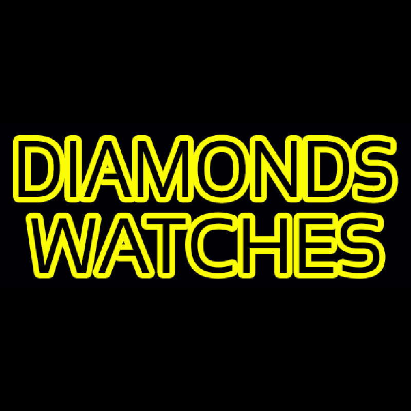 Diamonds Watches Neon Sign