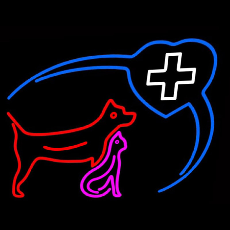 Dog And Cat Clinic Neon Sign