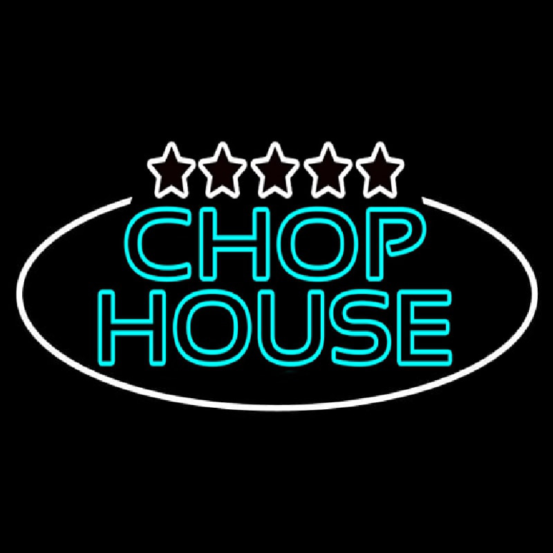 Double Stroke Green Chophouse Neon Sign