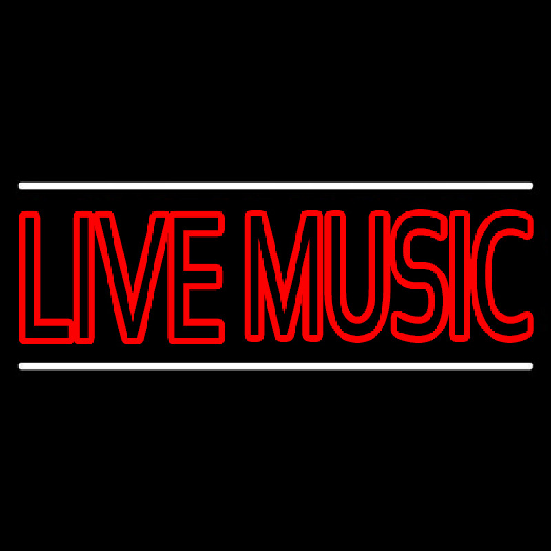 Double Stroke Live Music Neon Sign