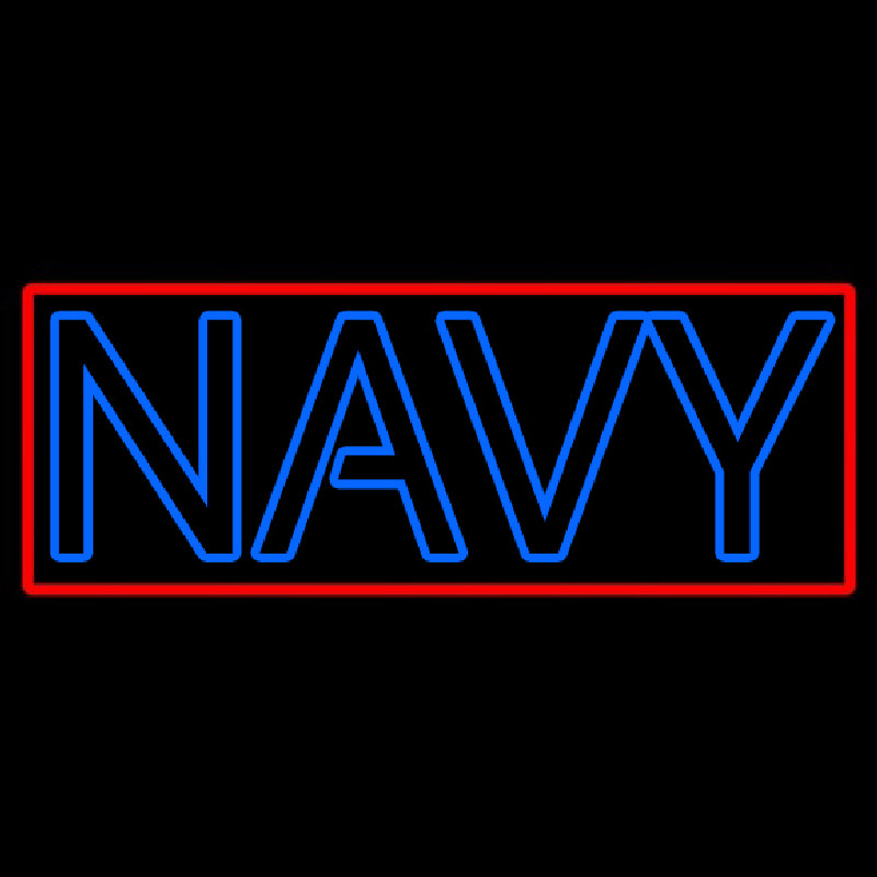 Double Stroke Navy Neon Sign