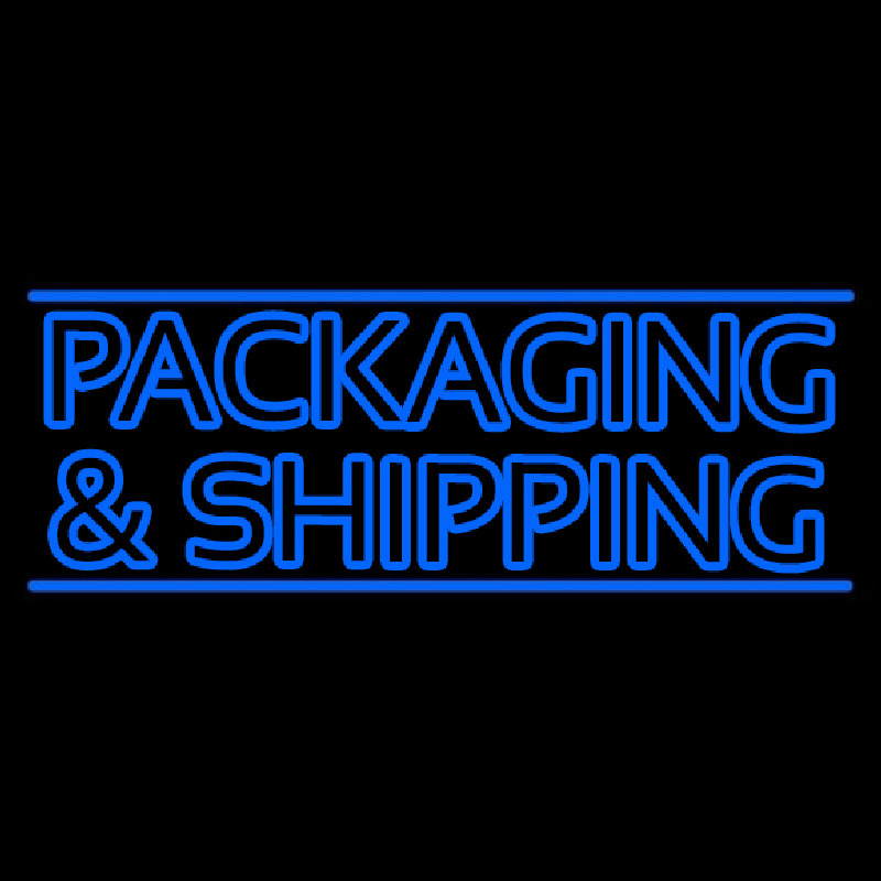 Double Stroke Packaging And Shipping Neon Sign