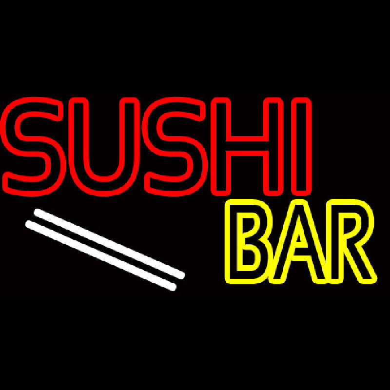 Double Stroke Sushi Bar  Neon Sign