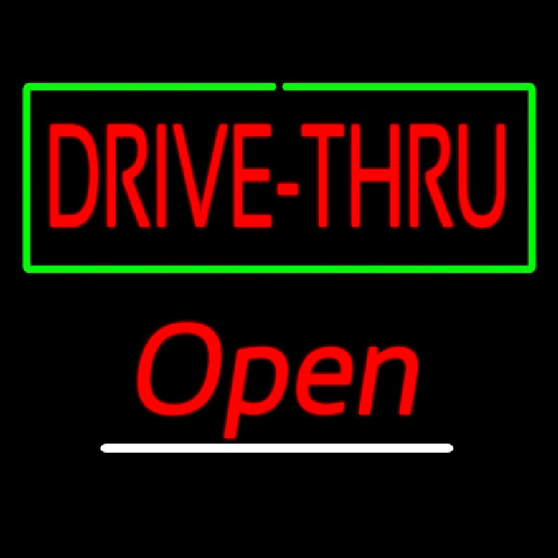 Drive Thru Open Neon Sign