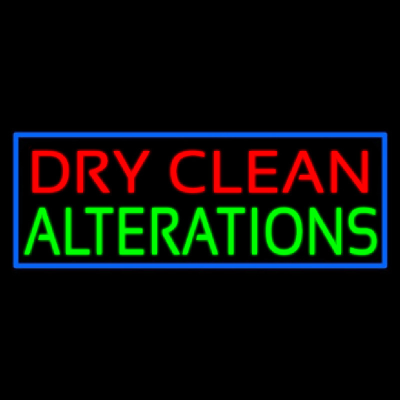 Dry Clean Alterations Neon Sign