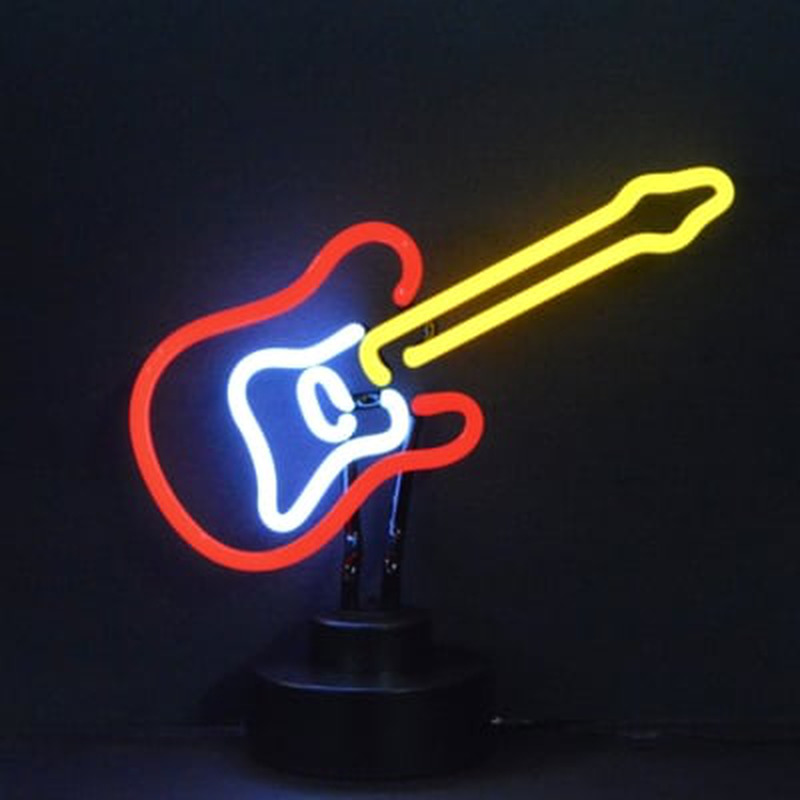 Electric Guitar Desktop Neon Sign