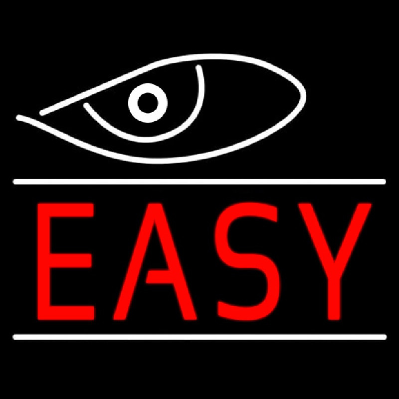 Eye With Easy Neon Sign