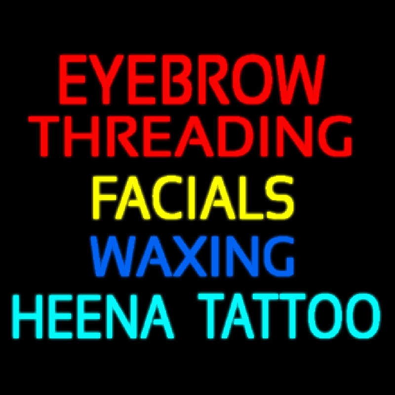 Eyebrow Threading Facials Wa ing Neon Sign