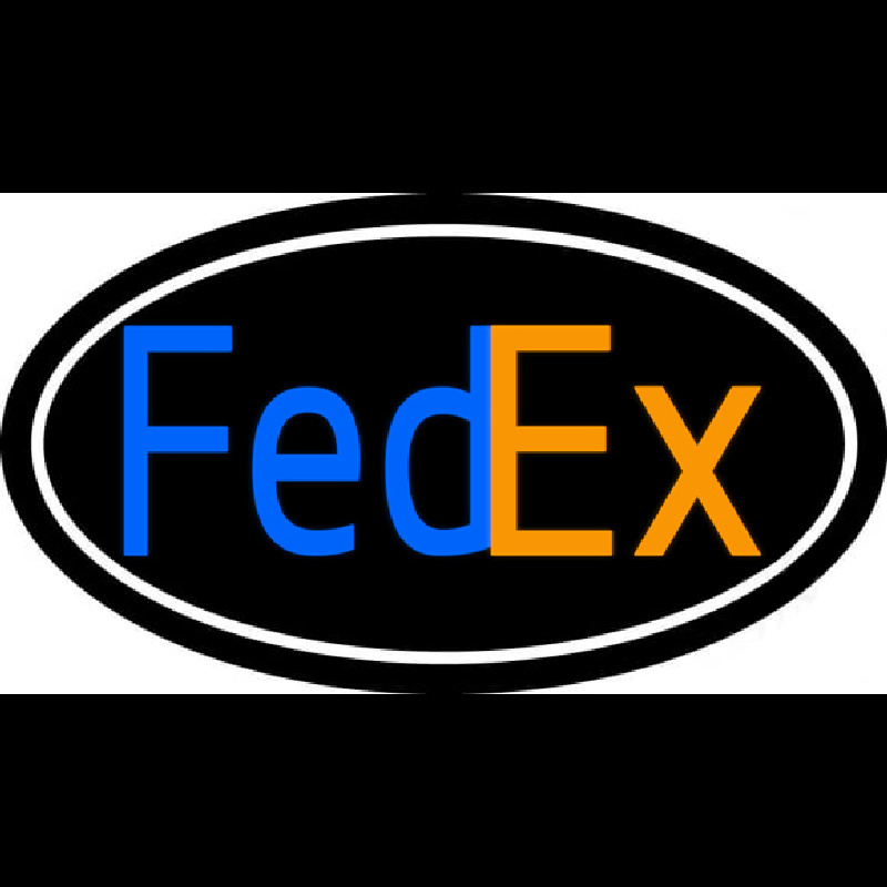 Fede  Logo With Oval Neon Sign