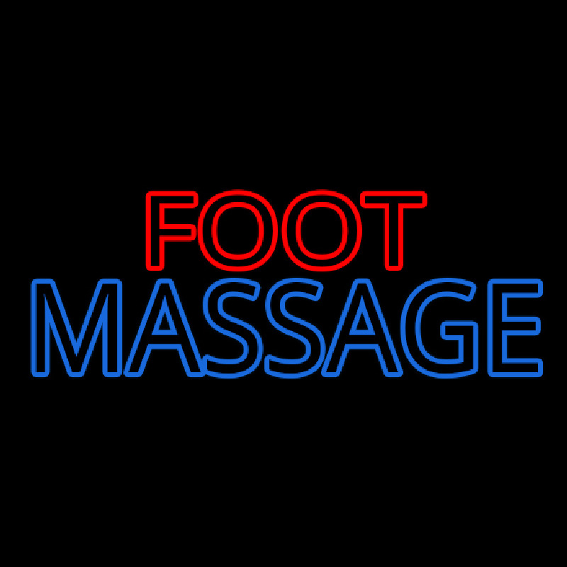 Foot With Double Stroke Massage Neon Sign