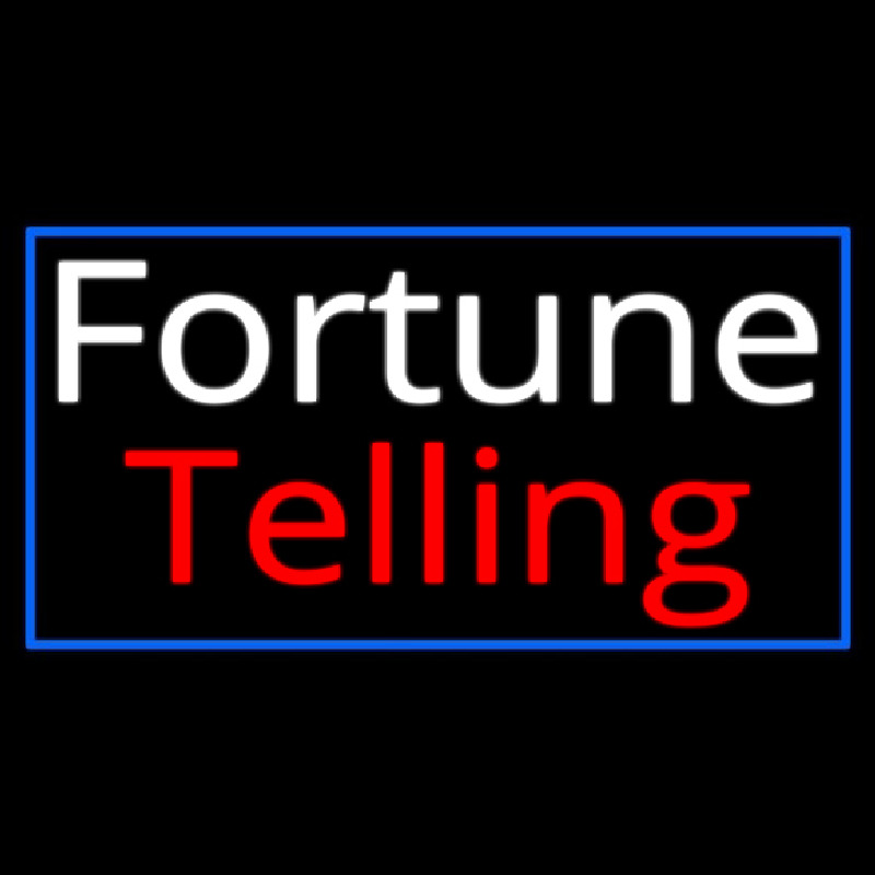 Fortune Telling Blue Border Neon Sign