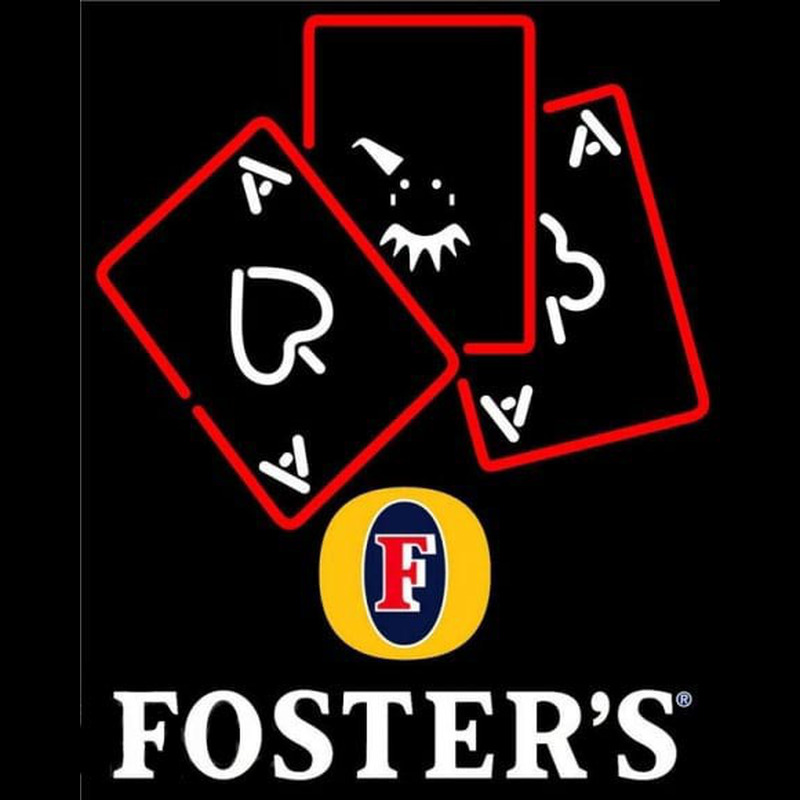 Fosters Ace And Poker Beer Sign Neon Sign