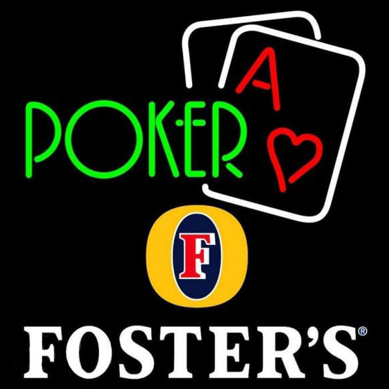 Fosters Green Poker Beer Sign Neon Sign