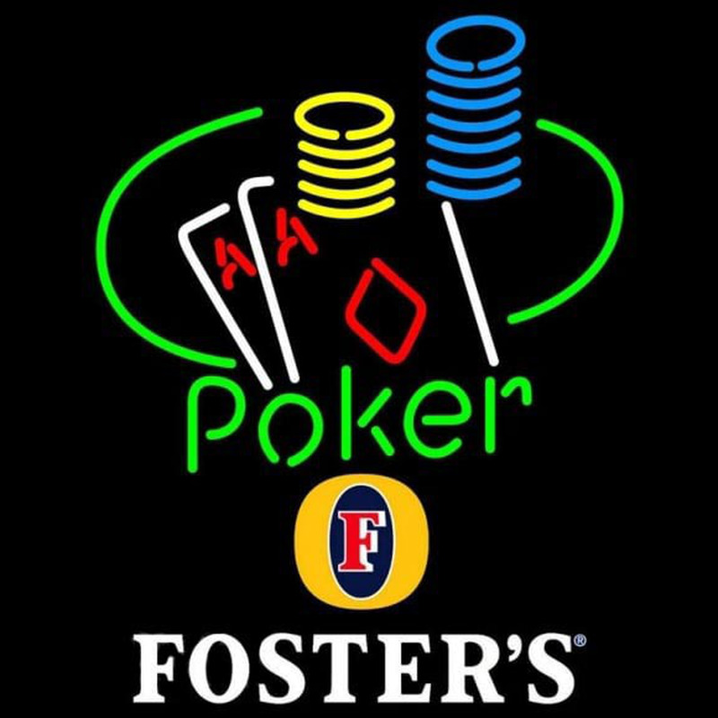 Fosters Poker Ace Coin Table Beer Sign Neon Sign