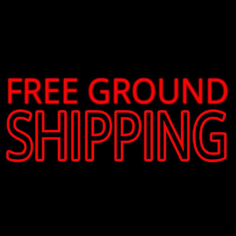 Free Ground Shipping Block Neon Sign