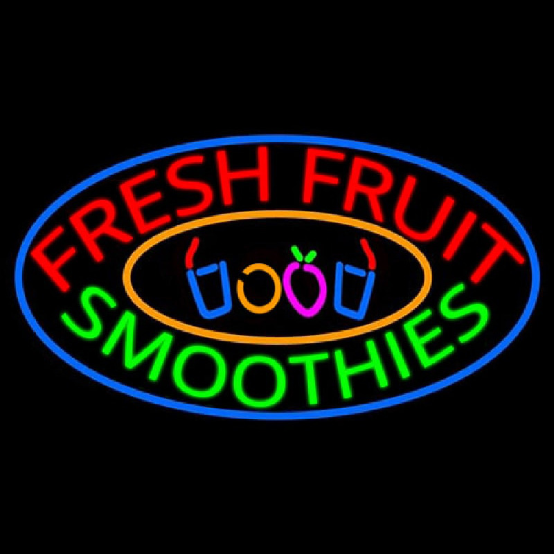 Fresh Fruit Smoothies Neon Sign