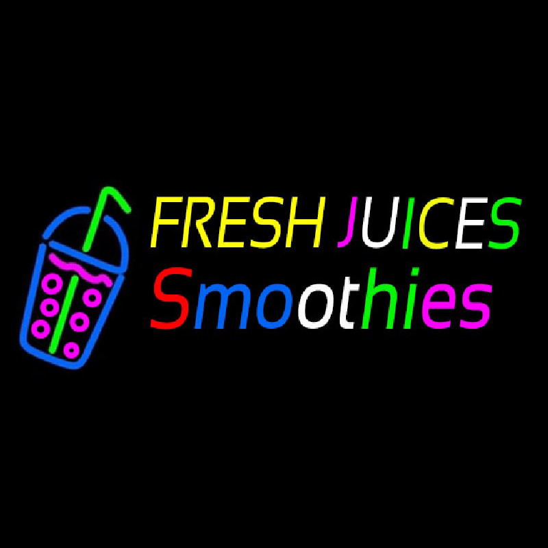 Fresh Juices Smoothies Neon Sign