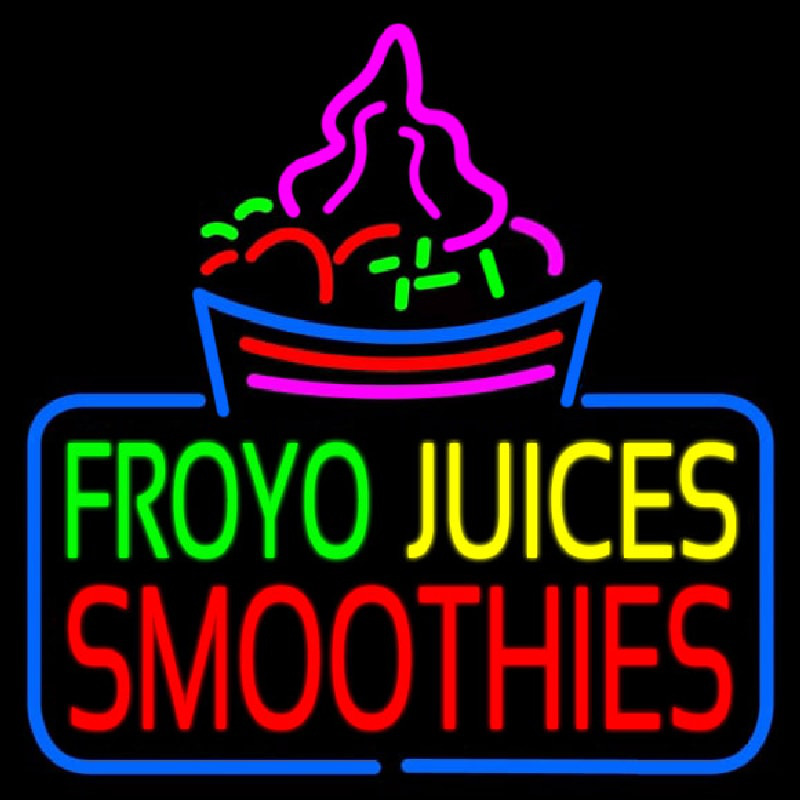 Froyo Juices Smoothies Neon Sign