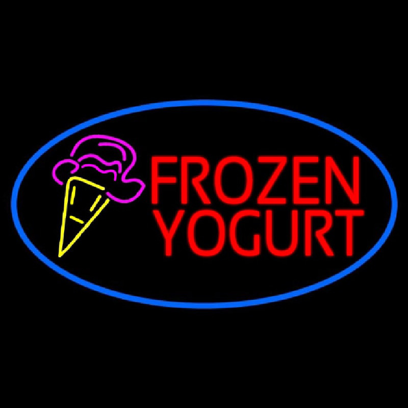 Frozen Yogurt With Logo Neon Sign