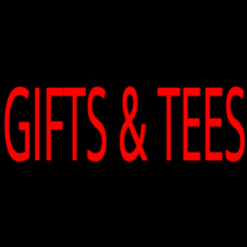 Gifts And Tees Red Neon Sign