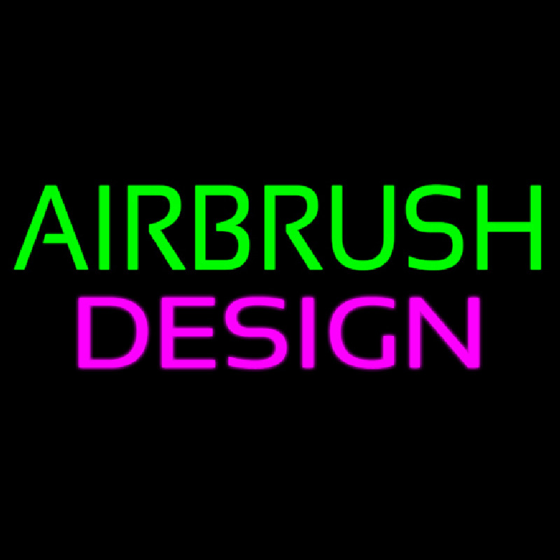 Green Airbrush Design Neon Sign