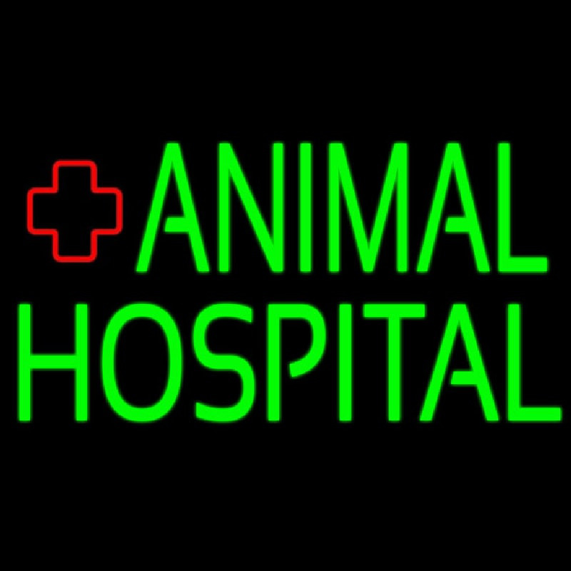 Green Animal Hospital Logo 2 Neon Sign