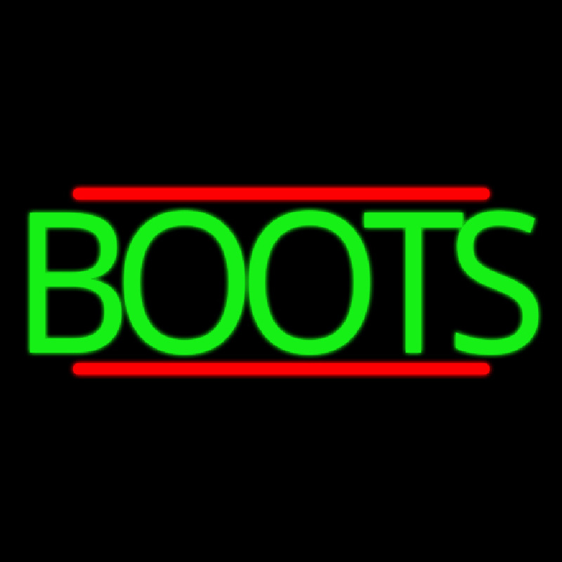 Green Boots With Line Neon Sign