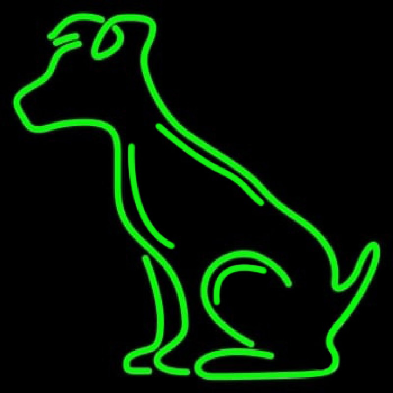 Green Dog Neon Sign