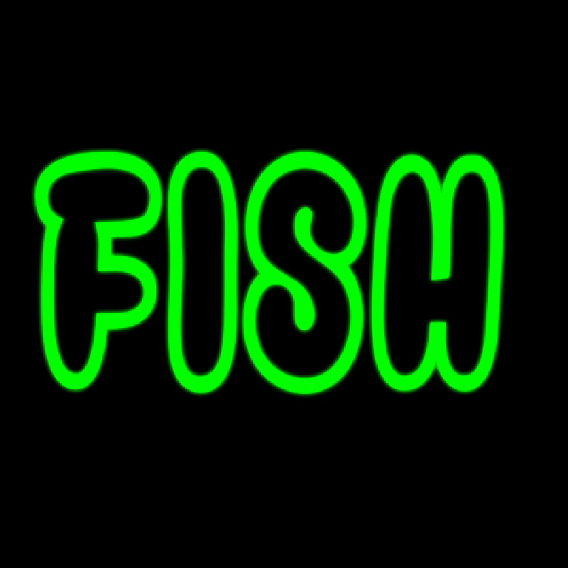 Green Fish Neon Sign