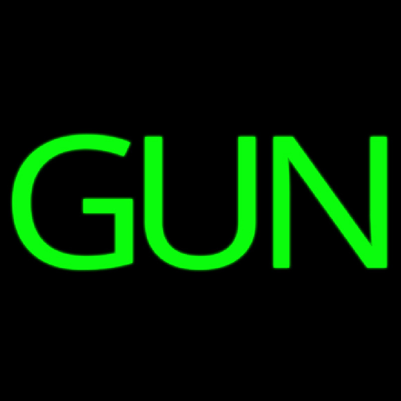 Green Gun Neon Sign