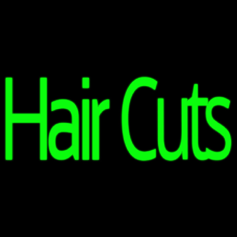 Green Hair Cuts Neon Sign