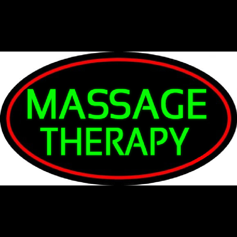 Green Massage Therapy Neon Sign