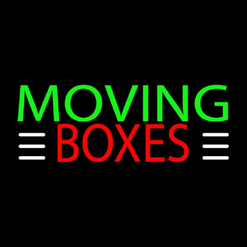 Green Moving Red Bo es Block Neon Sign