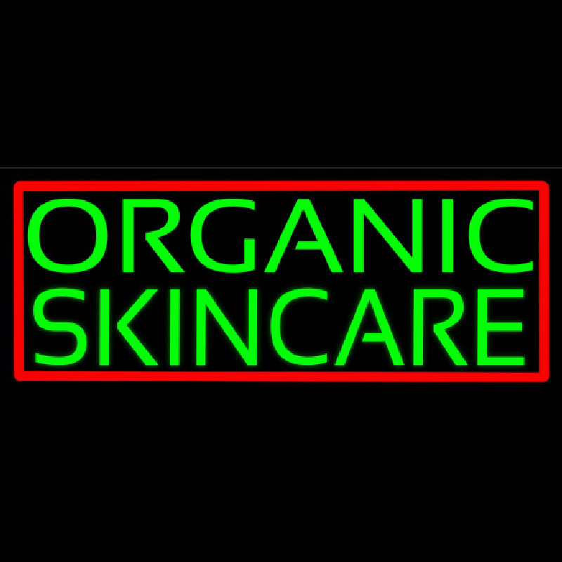 Green Organic Skincare Neon Sign