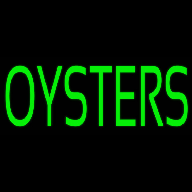 Green Oyster Block Neon Sign