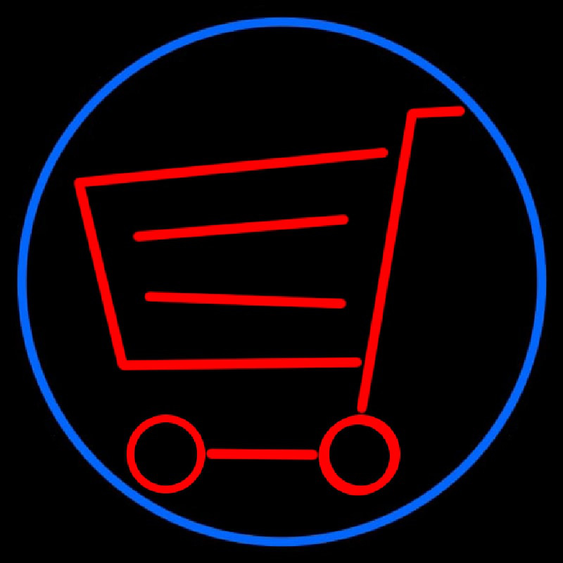 Grocery Trolley Logo Neon Sign