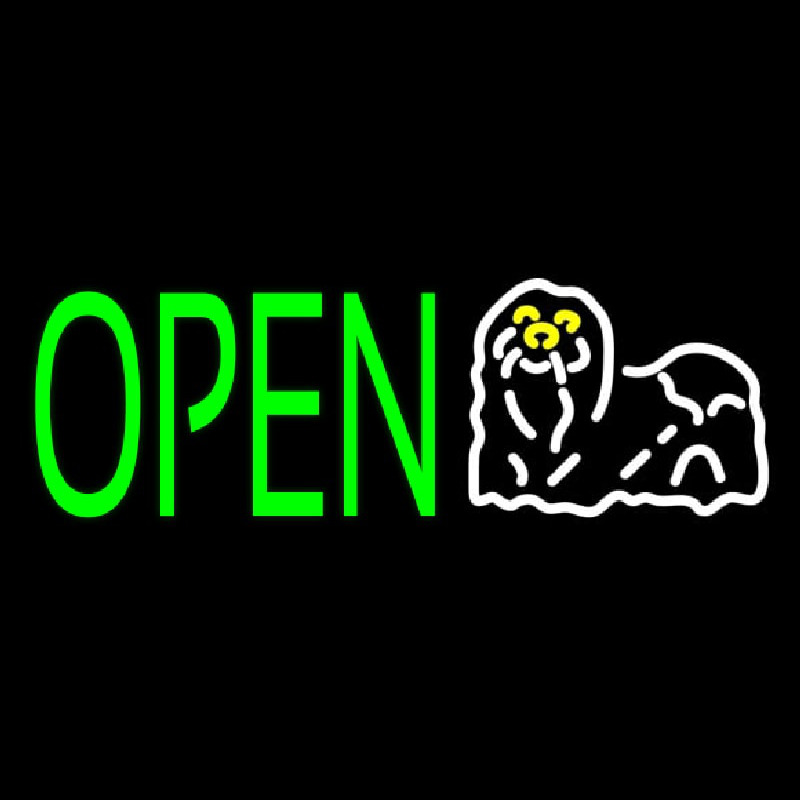 Grooming Open Neon Sign