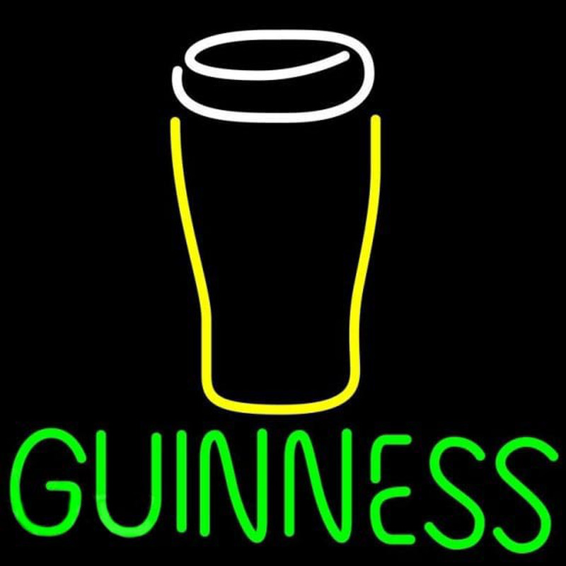 Guinness Glass 2 Beer Sign Neon Sign