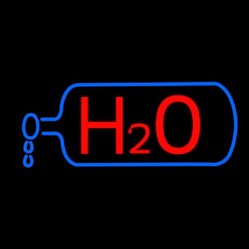 H2o Drinking Water Neon Sign