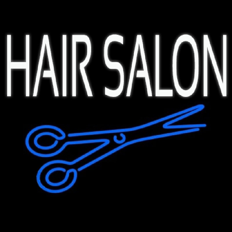 Hair Salon With Scissor Neon Sign