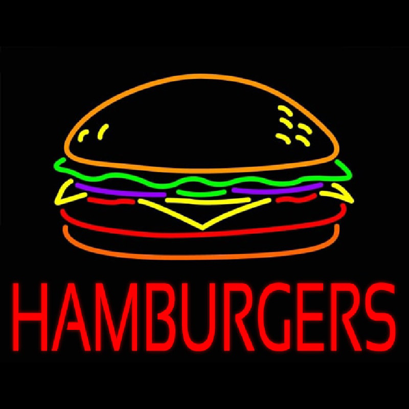 Hamburgers Neon Sign